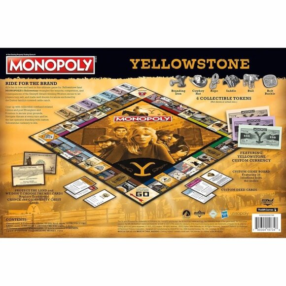 NEW Yellowstone Monopoly Board Game - Based on Emmy Award Winning Western Series - Picture 12 of 12